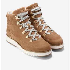 Cole Haan Tan Suede Ankle Booties Sz 6-Worn Once